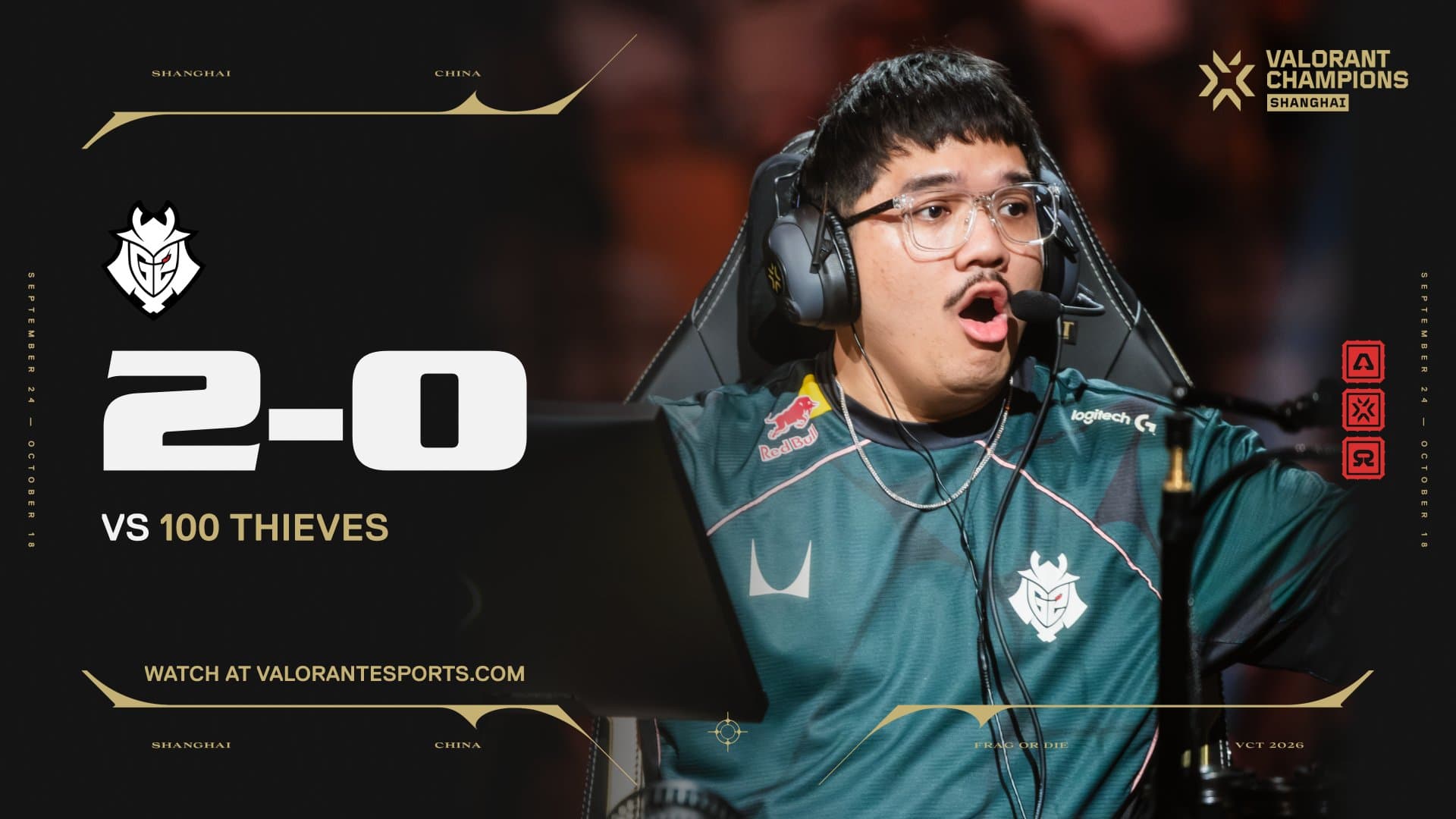 G2 sweep 100 Thieves to reach VALORANT Champions upper semifinals